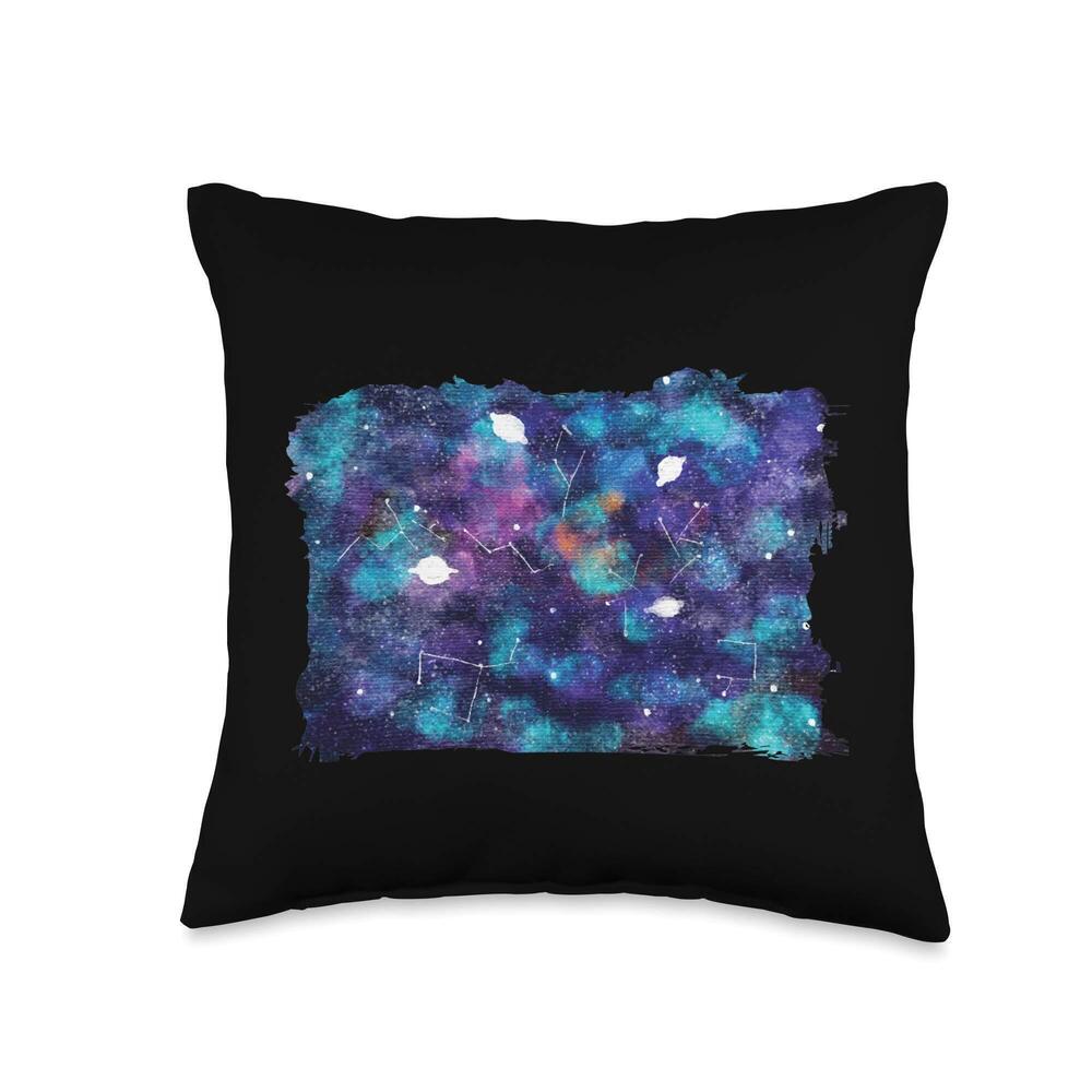 3274 Space Stars Constellation Abstract Cool Galaxy Lover Gift Throw Pillow